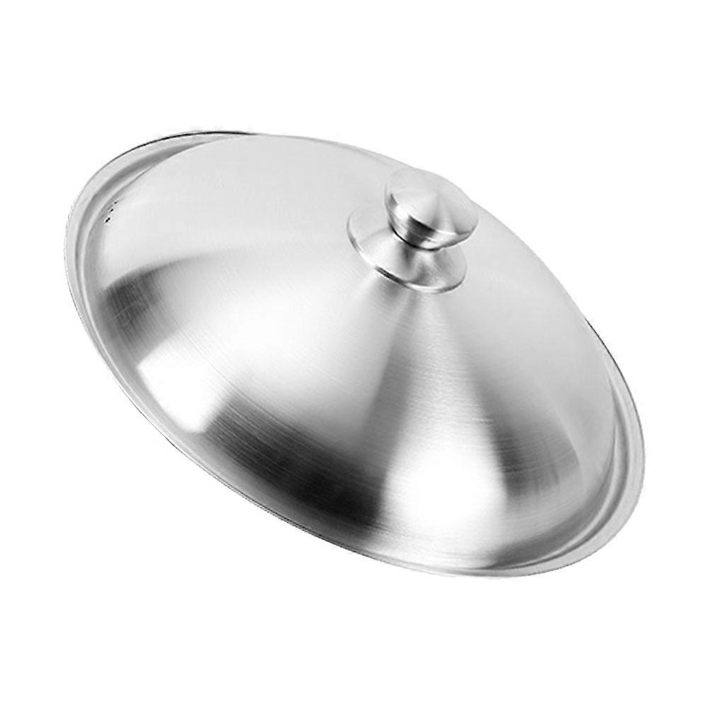 Practical Cooking Tool Pot Cover for Protection 2Pcs Silver Set