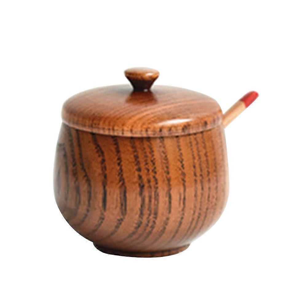 Spice Containers Jujube Wood for Storage Use 2Pcs Multi Color Kitchen Jars