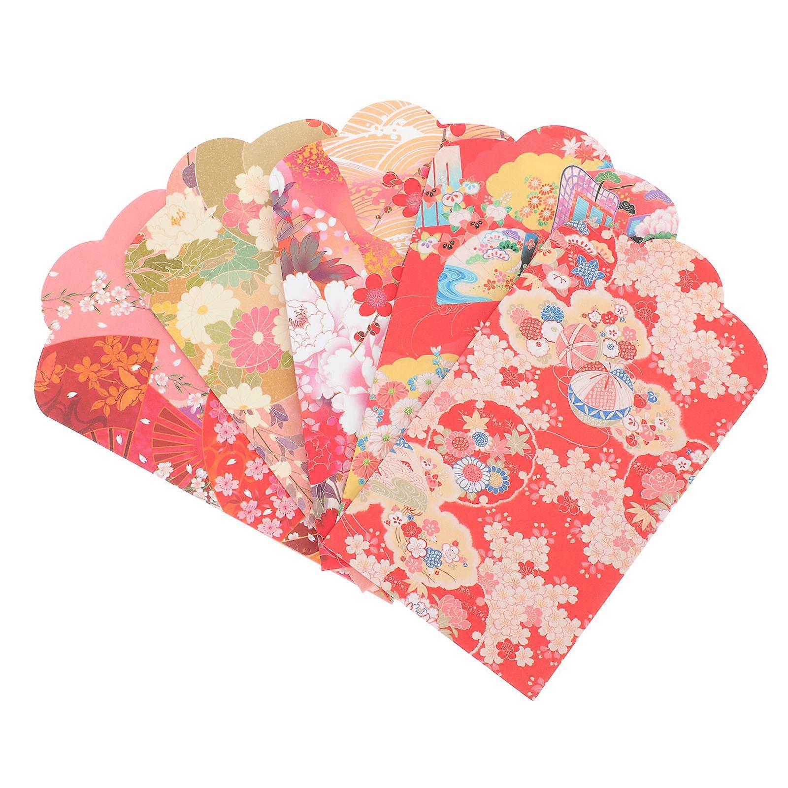 Assorted Color Red Envelopes 200 Pcs Unique Money Pouch Festive Design For Friends Family Decoration