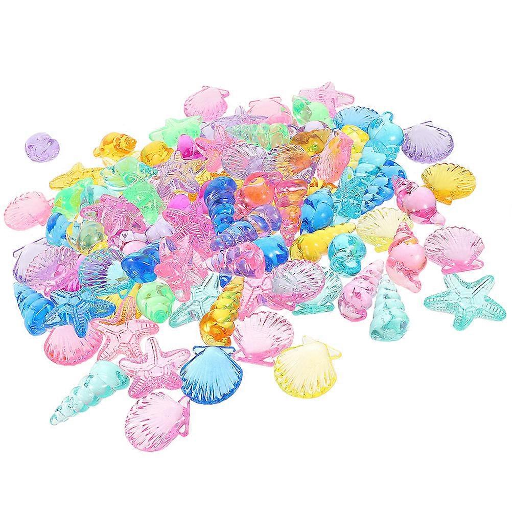 1 Bag of Acrylic Ocean Creature Toy for Kids with Colorful Simulation Shells