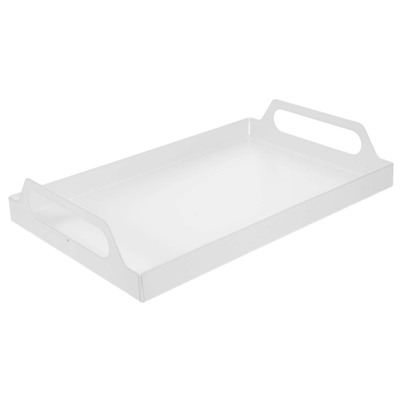 Food Serving Plates Rectangular Service Plate for Kitchen 2Pcs White