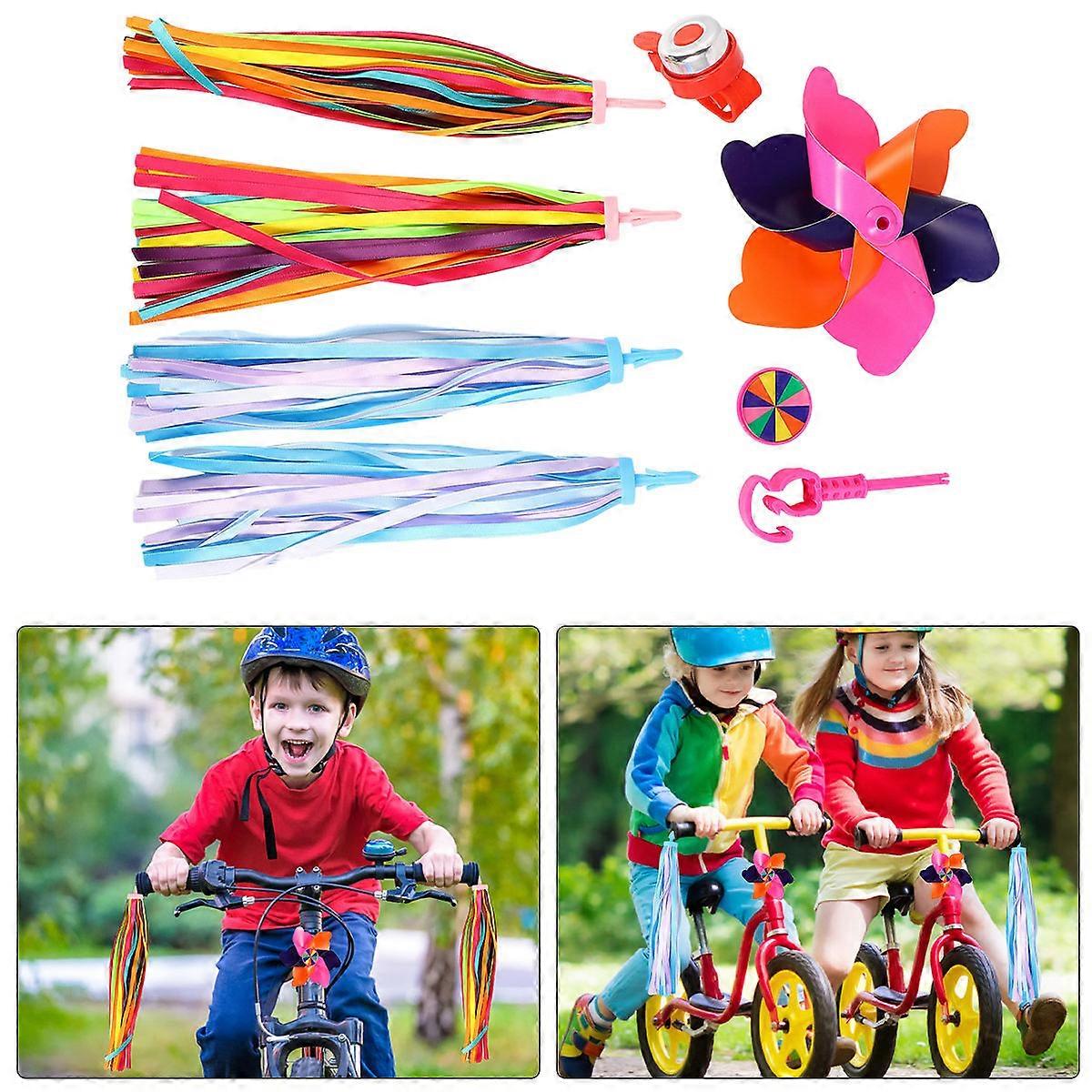 Scooter Windmill Accessories Designed For Kids Exercise Time Bright Colorful Decoration 4-Piece Set