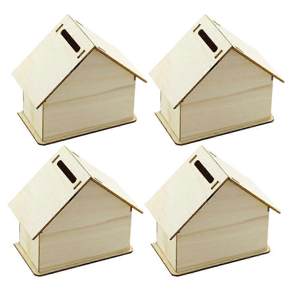 Wooden Holder for Storage Use 8Sets DIY Wood House Desktop Container