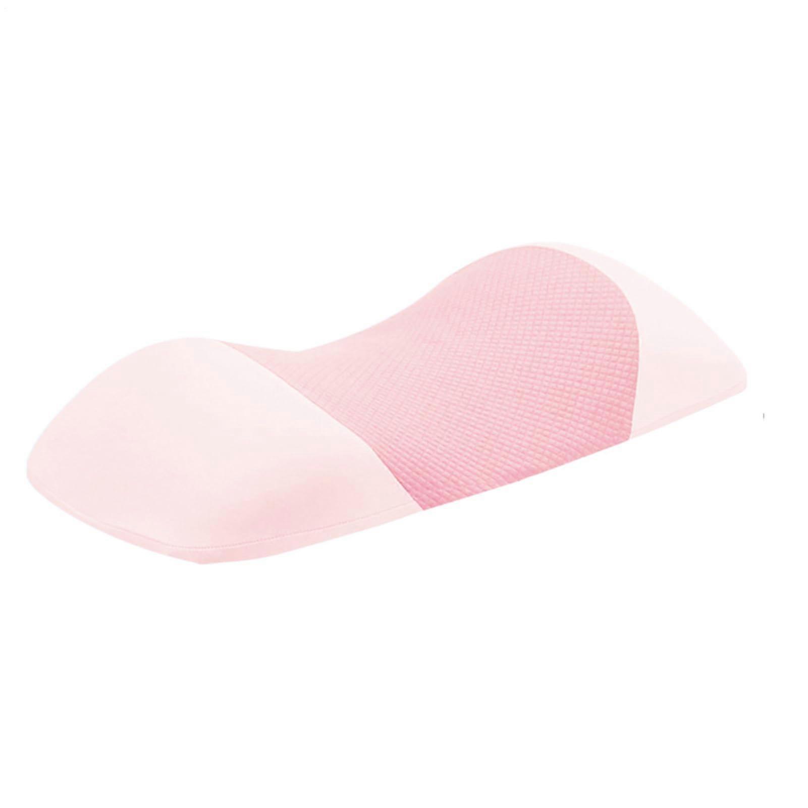 Lumbar Pillow For Sleeping Orthopedic Contoured Sponge Cooling Correcting Back Support Pink For Wheelchair Floor Sitting