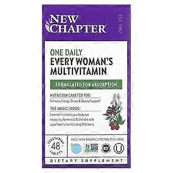 New Chapter, En daglig Every Woman's™ multivitamintablett, 48 vegetariska tabletter