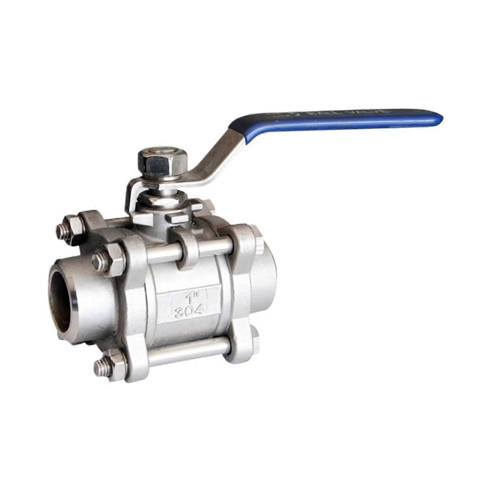 Stainless Steel BSP Thread Ball Valve 1 Piece 1 Inch DN25 ThreePiece SS316 For Liquids And Gases