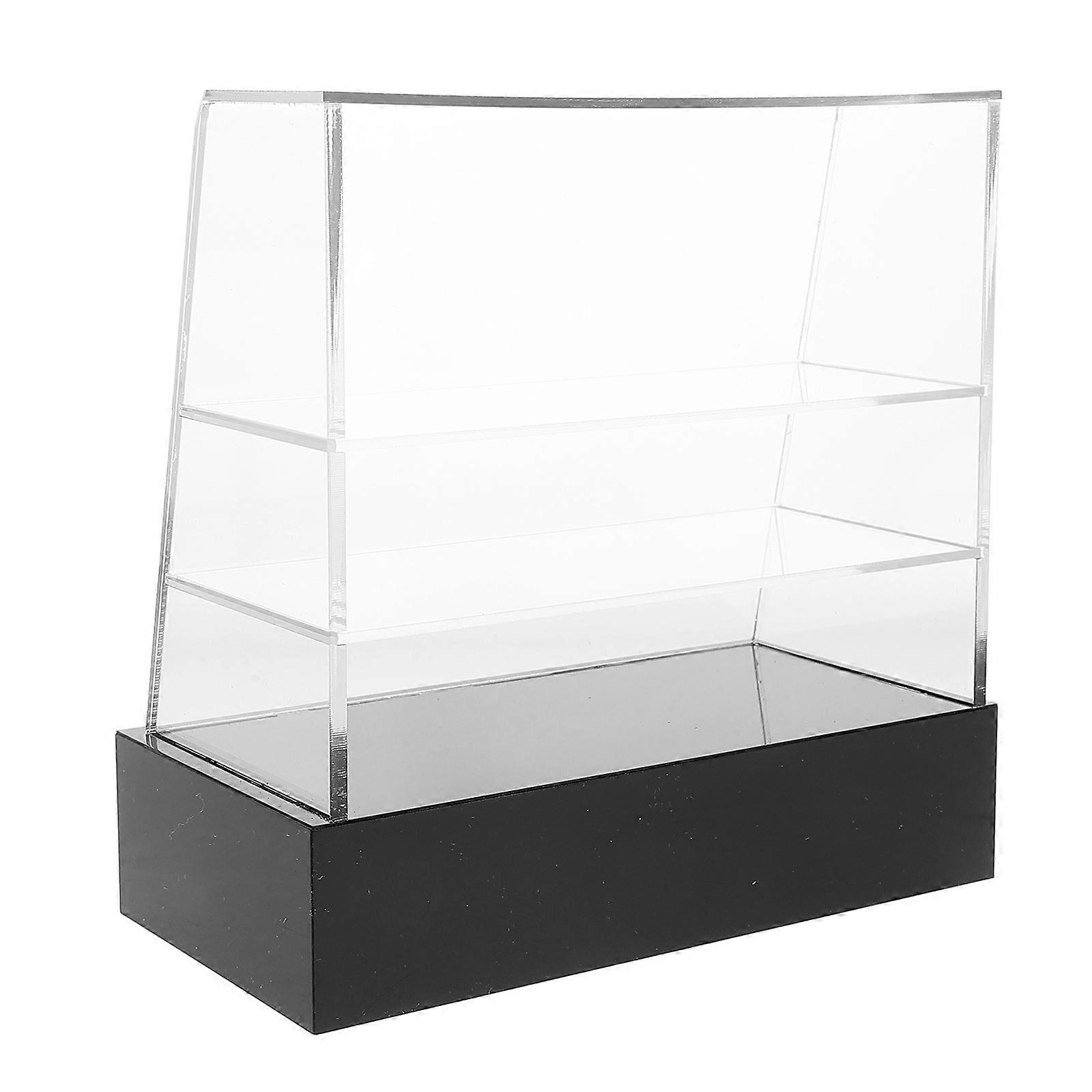 Miniature Cake Cabinet for Storage 2Pcs Transparent Plastic Dessert Display Case