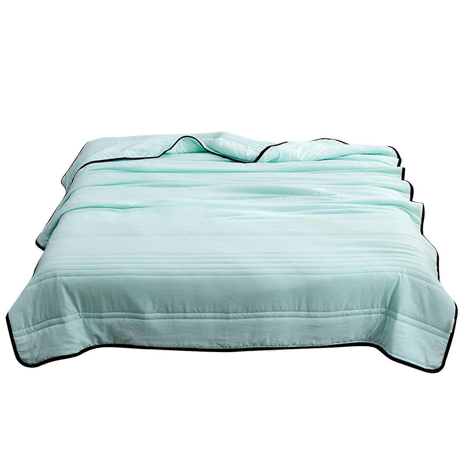 WRXMIJNHGSA Summer Blanket, Skin-Friendly Cotton Washed Comforter, Cool & Ventilated, Plain Print Bed Blanket for Hot Sleepers