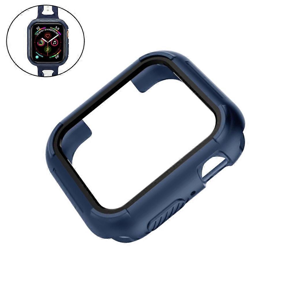 Protective Case Compatible for Watch Series 4 Tpu Watch Case Blue Black