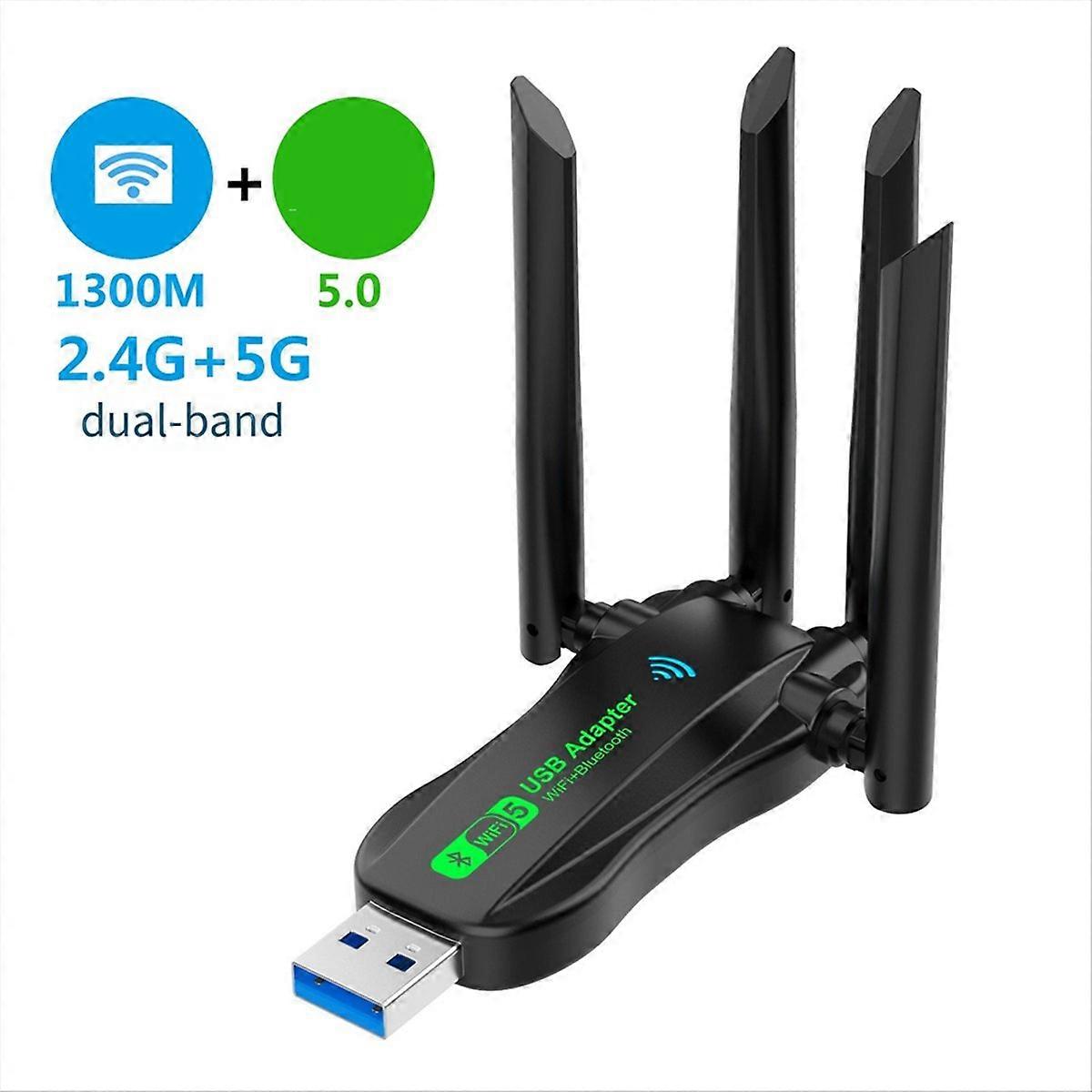  USB Network Card Computer 2.4G 5GHZ Wireless WiFi Receiver