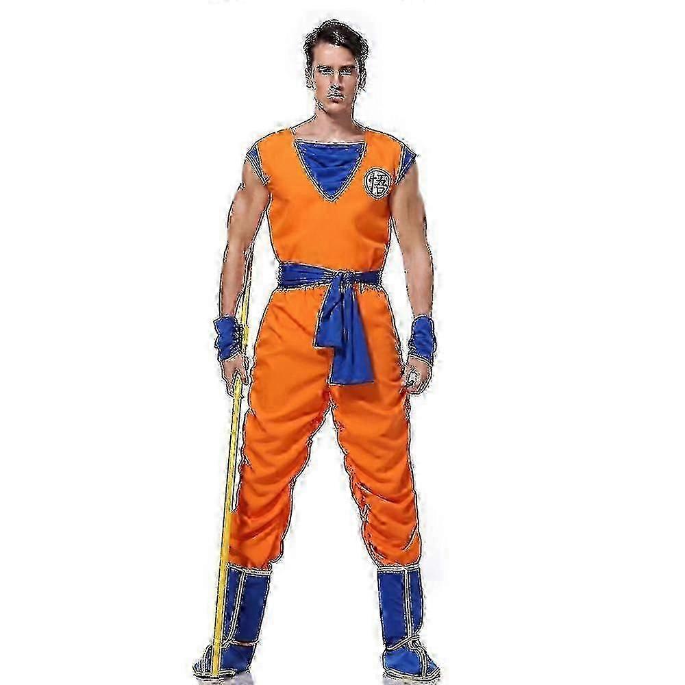 アニメドラゴンボール孫悟空コスプレコスチューム大人男性用孫悟空ロールプレイ