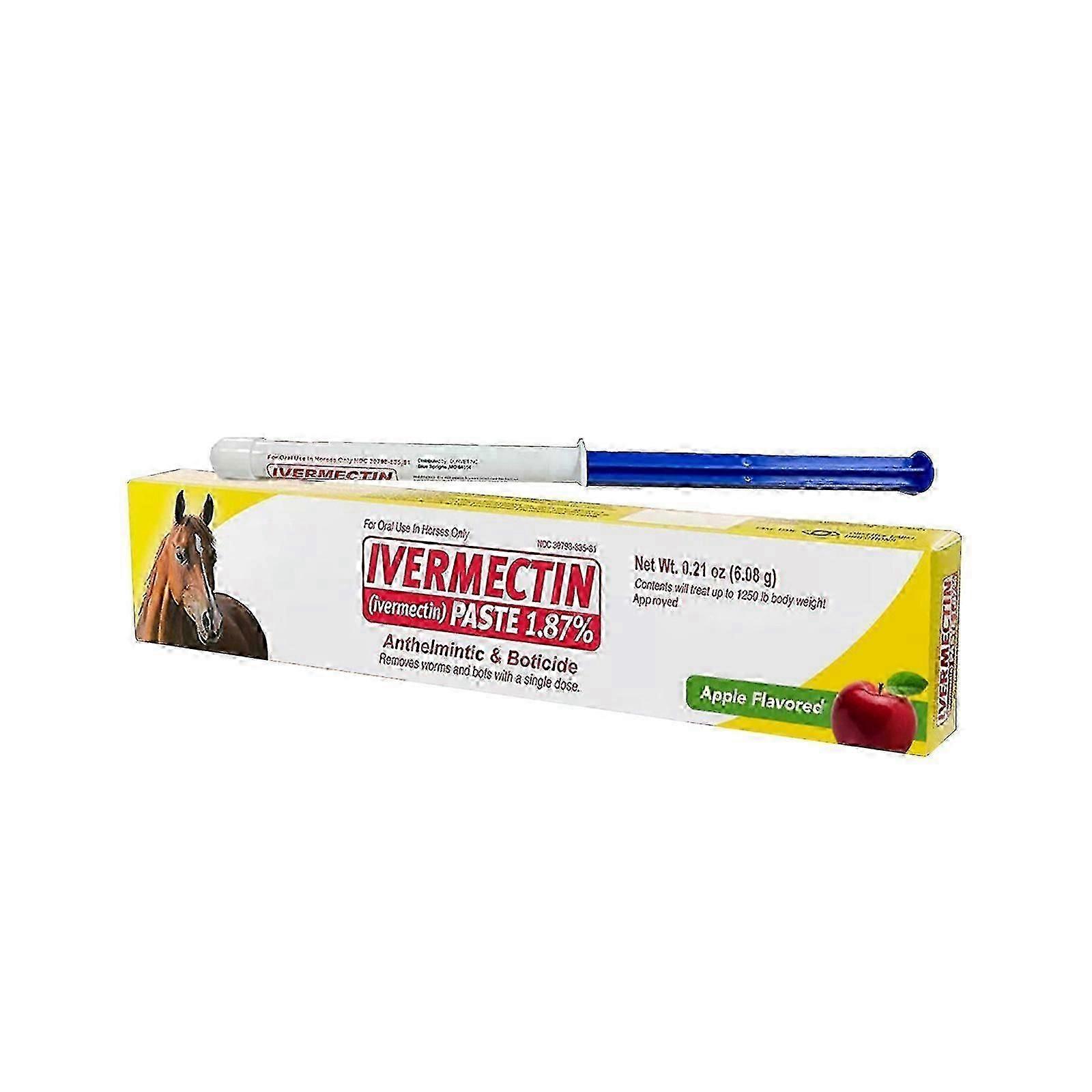 Pferdebalsam mit Apfelgeschmack mit milden Inhaltsstoffen und Pflanzenextrakten, nicht reizend, Apfelgeschmack, Entwurmungsmittel für Pferde, tragbare Packung (1 Stück)