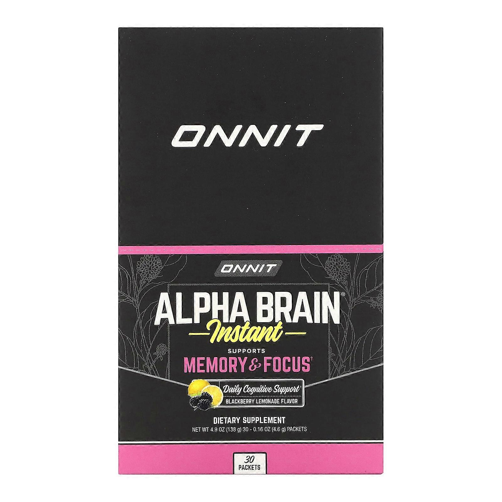 AlphaBRAIN Instant, Memory & Focus, Blackberry Lemonade , 30 Packets, 0.16 oz (4.6 g) Each