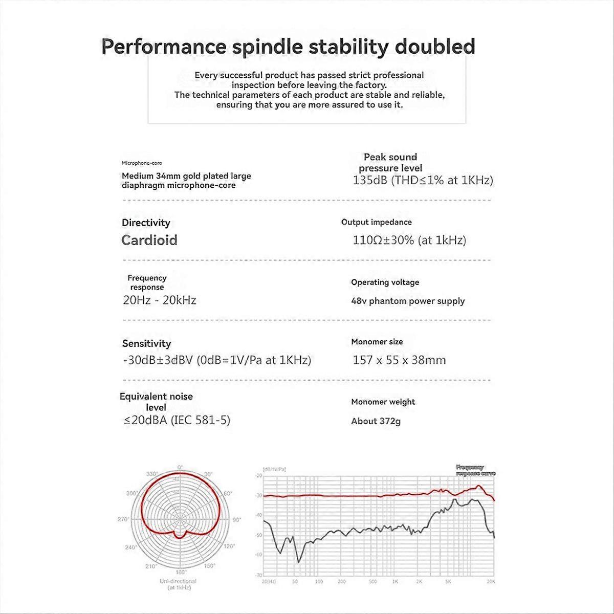 Professional Recording Microphone with Shock Mount and Filter