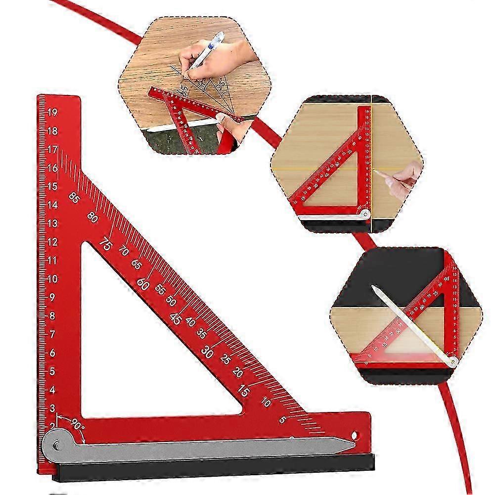 2025 Horizontal Angle Ruler 90 Degree Measuring Ruler Triangle Woodworking Ruler