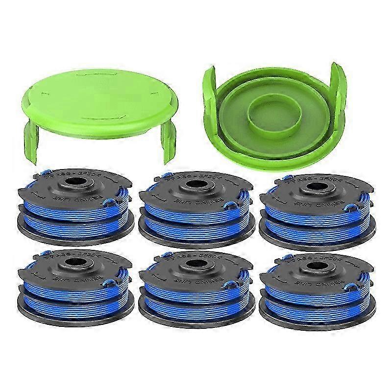 Greenworks Lawn Mower S3S 6 Line Spool Refill with X6E Caps for Models 21212, 21272, 29082, 29242