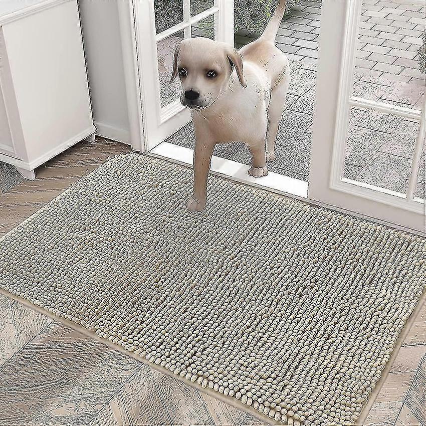 Absorberende skridsikker hundedørmåtte, hurtigttørrende, mikrofiber, mudderbeskyttelse