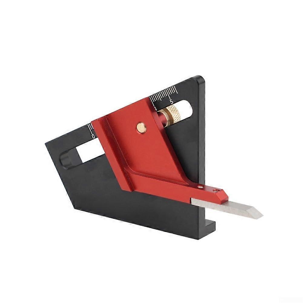 Centering Tool With Precise Measurement Scales Aluminum Alloy Marking Gauge For Table Saw Tenon Cutting 3.85 x 3.38 In