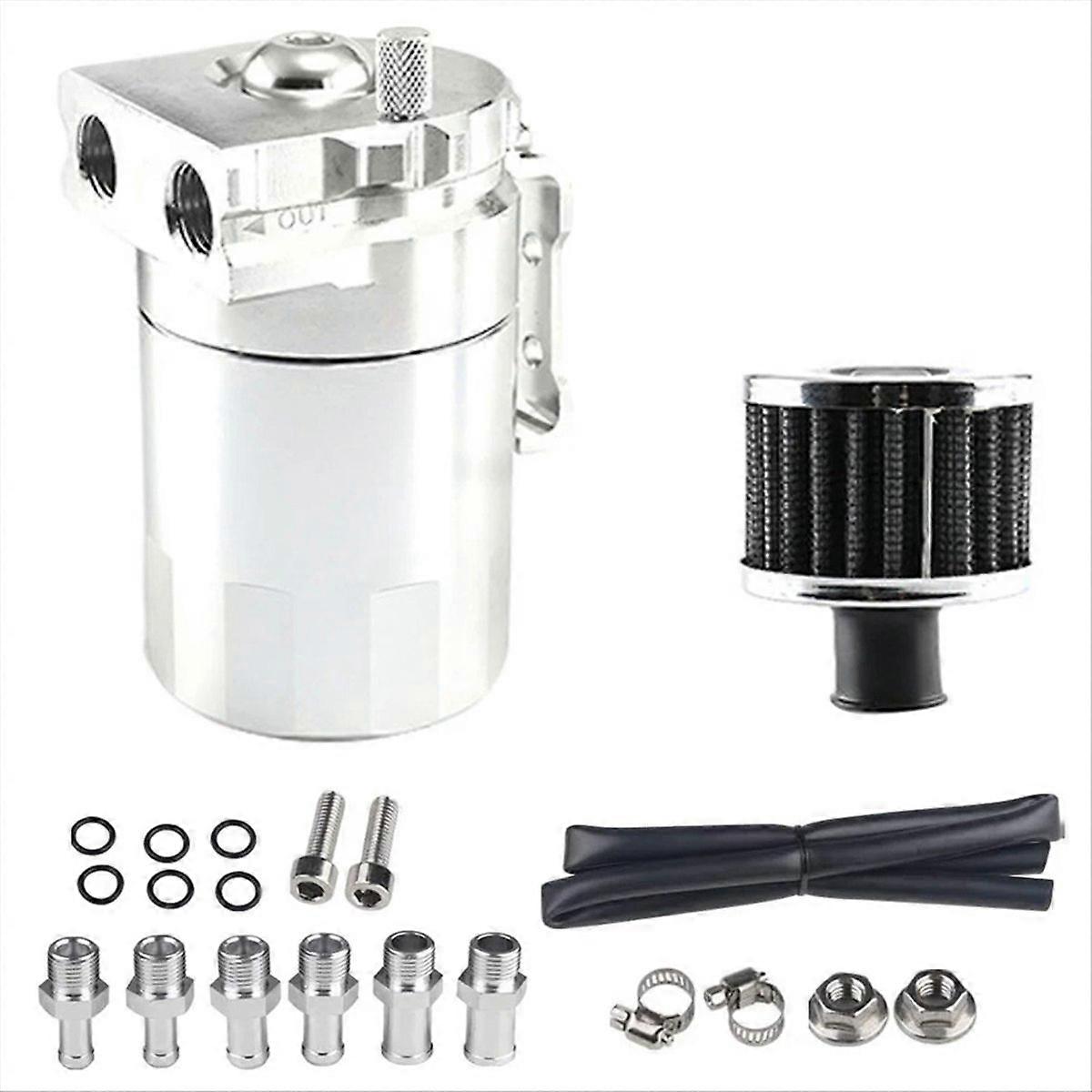 Silver Car Universal 300ML Oil Breathable Can Engine Air Separator