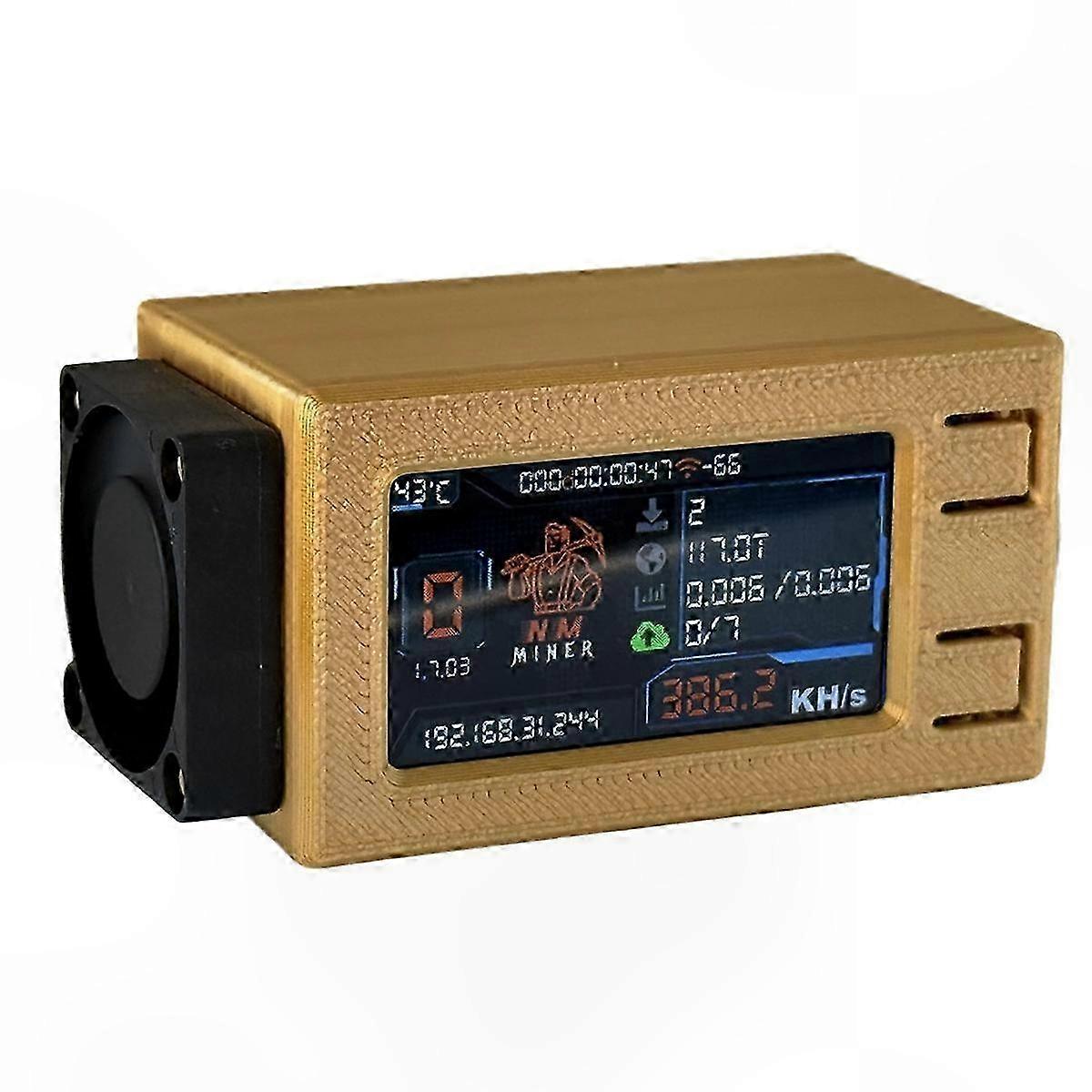 Solo Lottery Mining Device with Enhanced Cooling Fan, 390KH/S Bitcoin Mining Capability