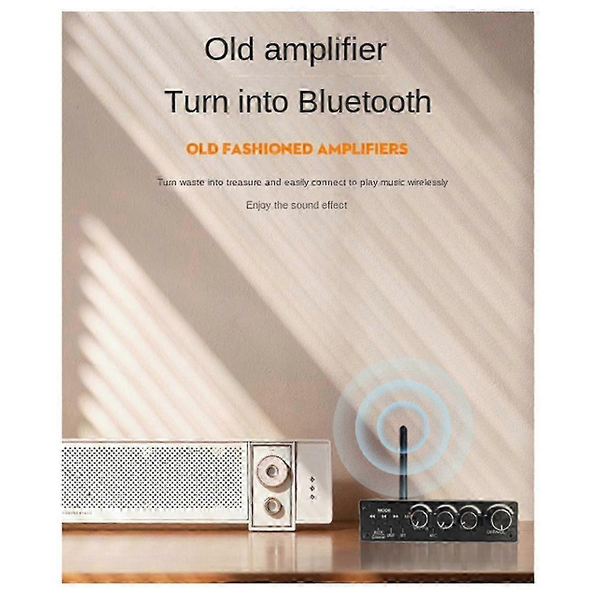 Bluetooth 5.3 Audio Receiver AUX/Coaxial / Mic/USB Lossless Music Wireless Audio Adapter with Remote Control