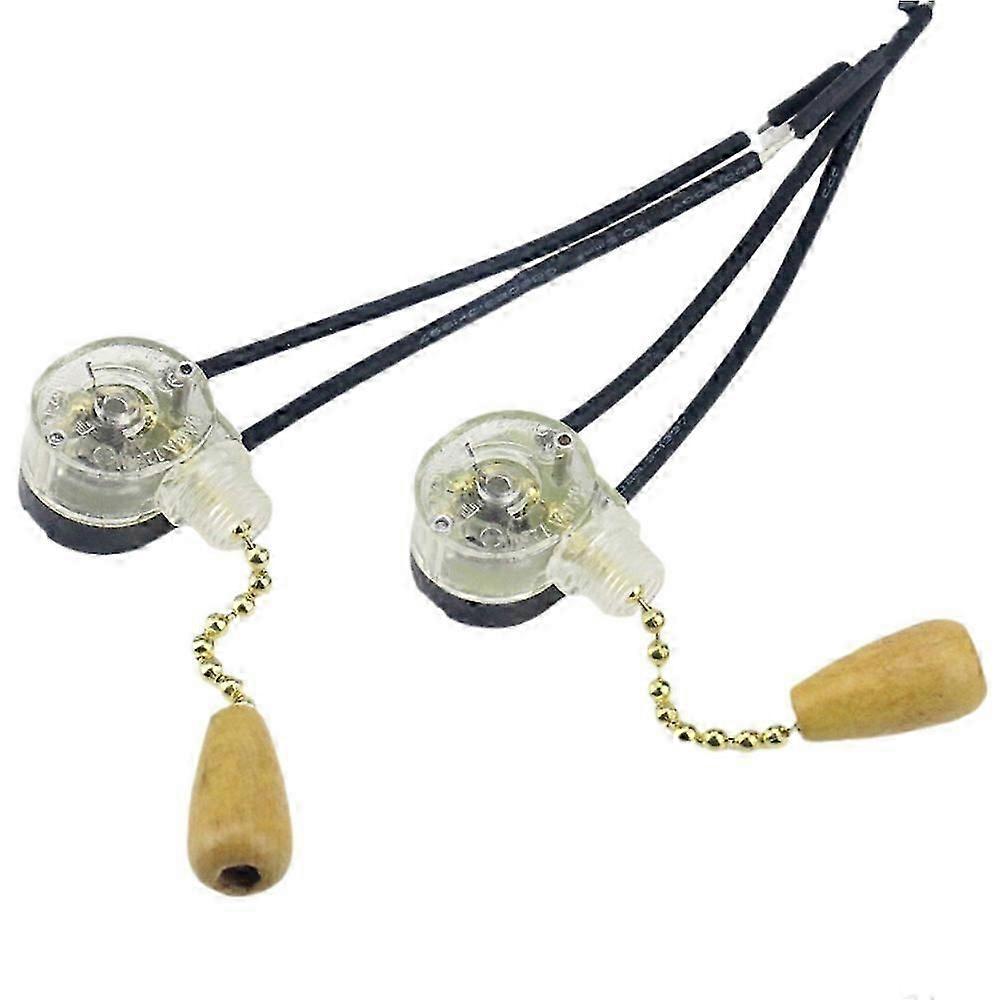 Ceiling Fan Wall Light Switch Bedside Lamp Replacement Pull Cord Chain Switch 3A/2250V 6A/125V