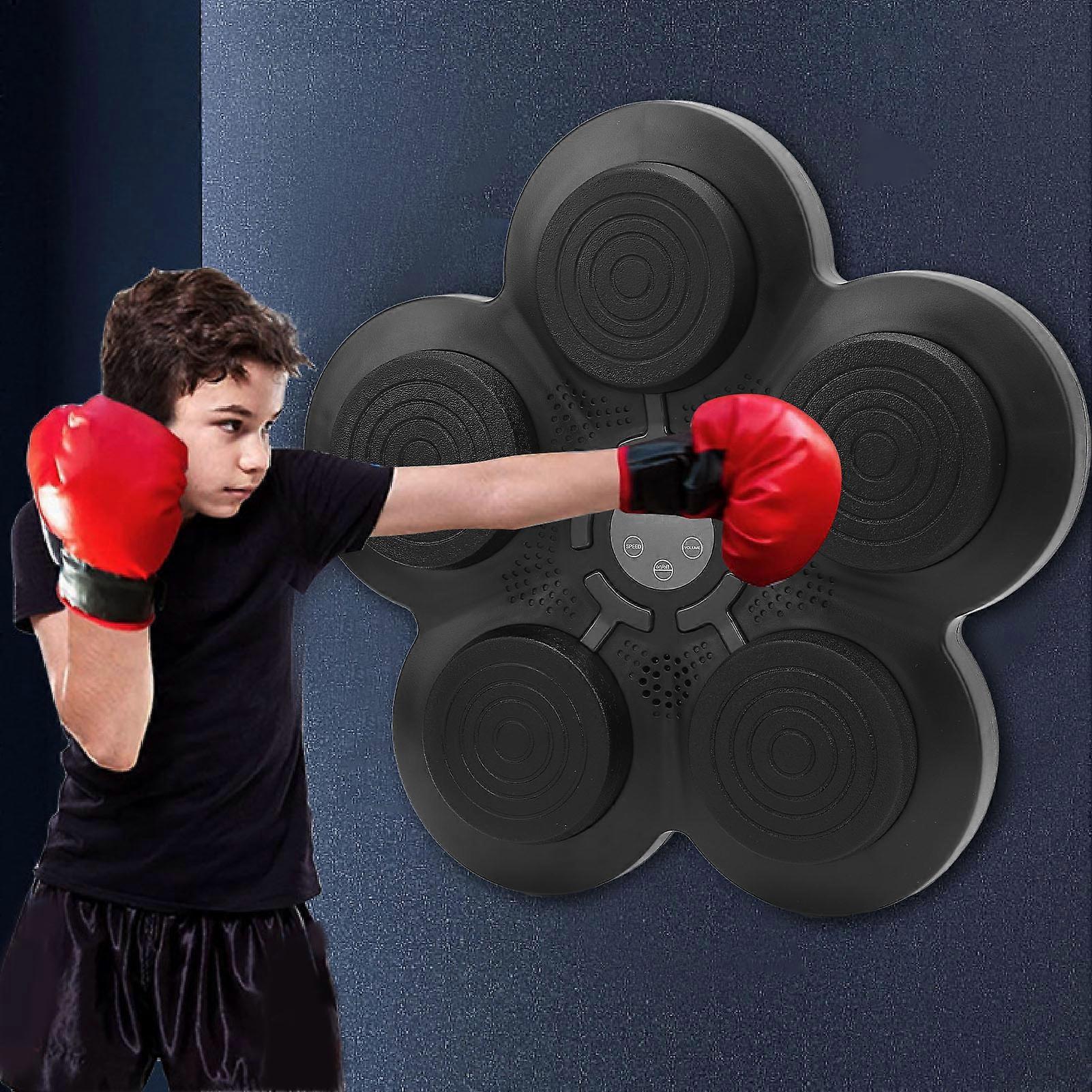 Smart Music Boxing Machine Wall Target Training Adjustable Punching Speed Bluetooth Wall Mounted Punching Machine for Children Adults with Gloves 