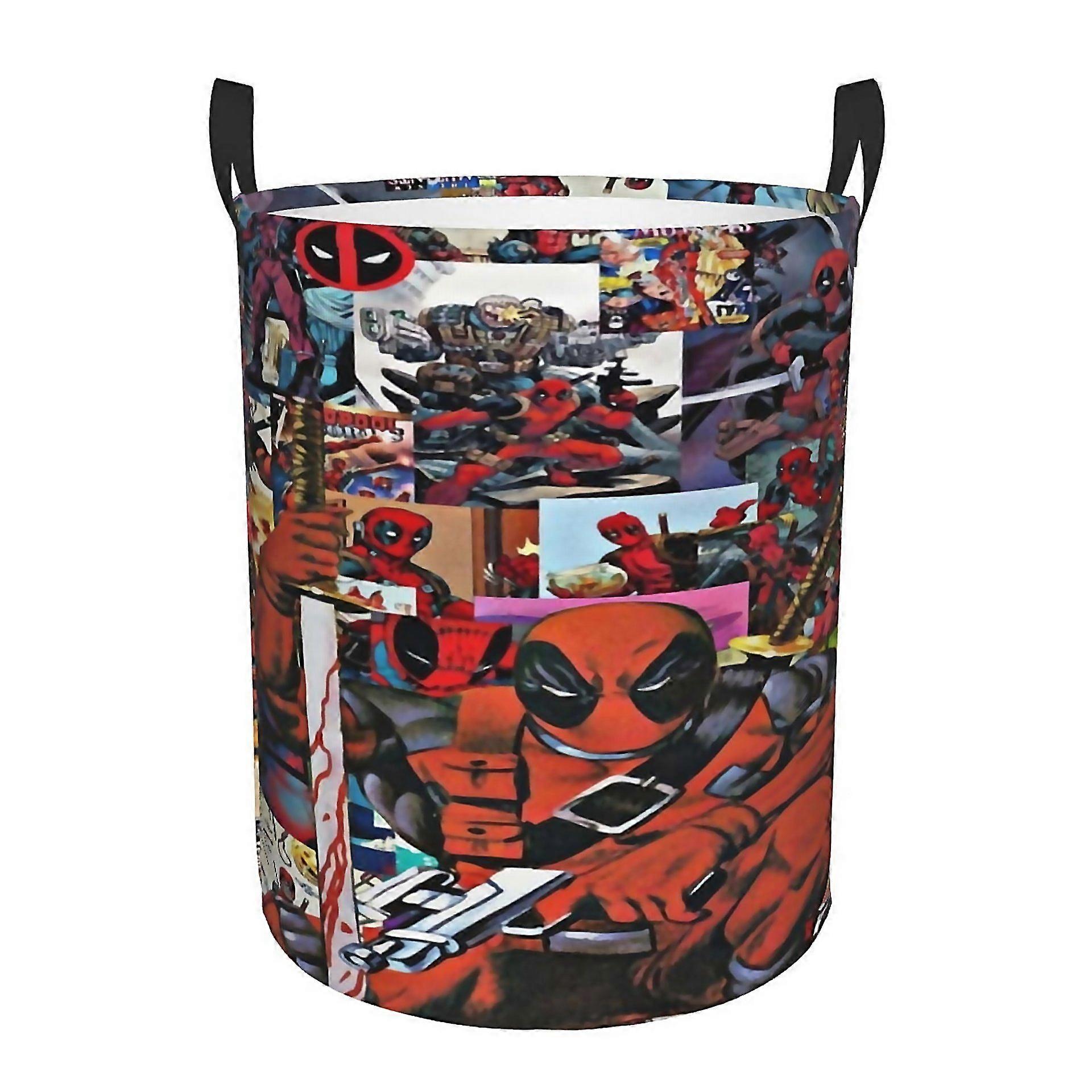 For Deadpool Laundry Basket Collapsible Laundry Hamper Dirty Clothes Hamperwaterproof Clothes Hamper