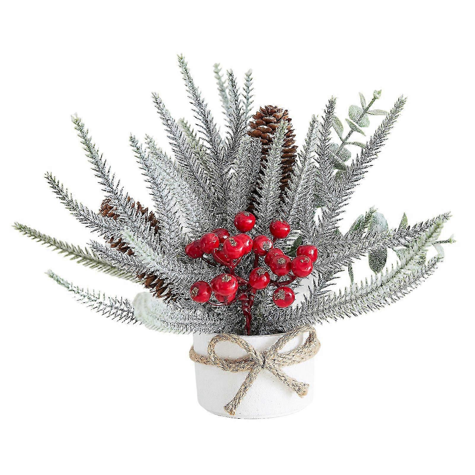 Mini Xmas Tree Table Decorations Instants Festive Charm for Festive Office Desk Ornament