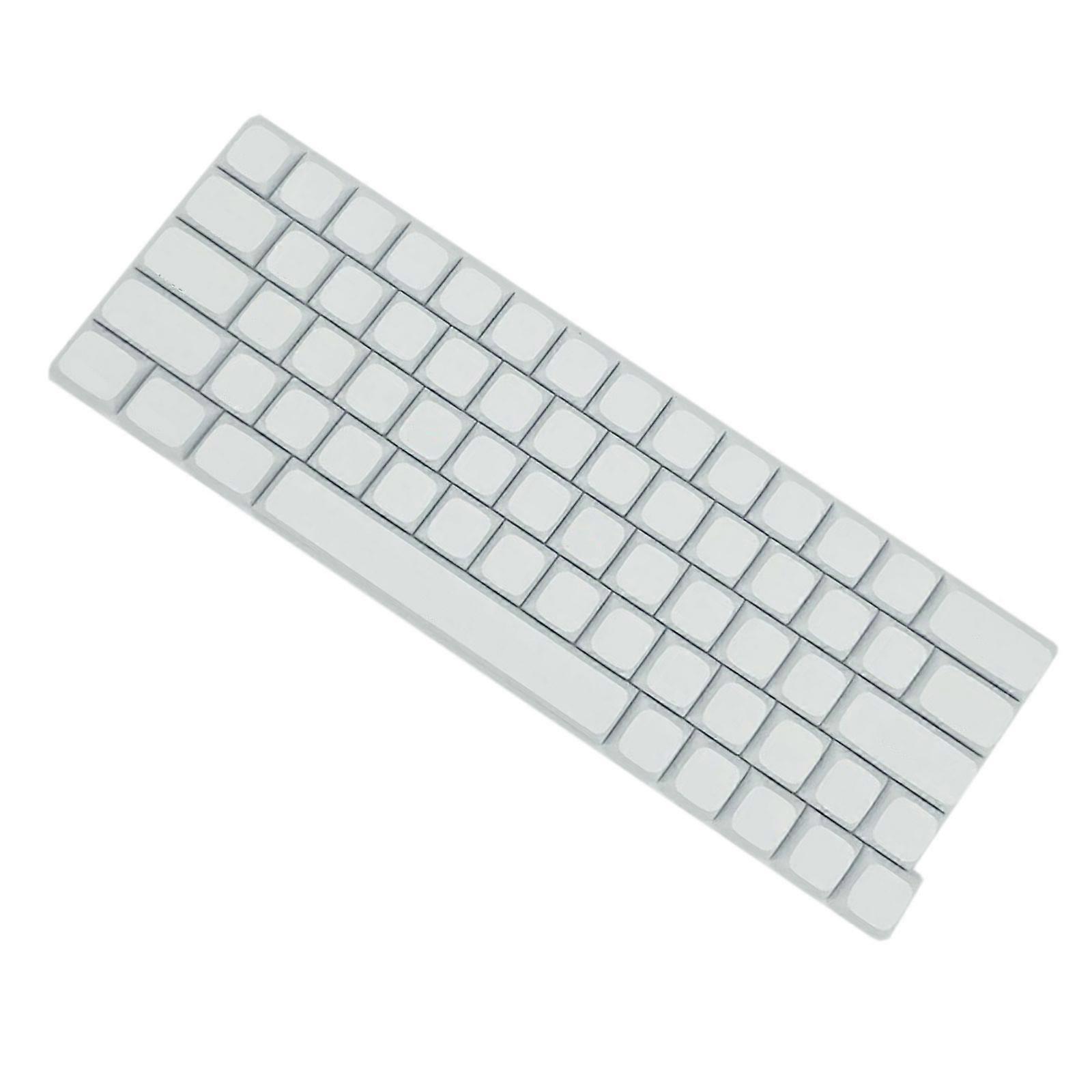 64PCS Minimalistic White Blank Keycaps XDA Height PBT Sublimations Keycap Set for Mechanical Keyboard Multicolor
