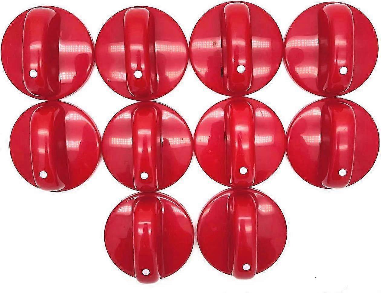 Cooktop rotary knob for kitchen - 10pcs red plastic gas range switch