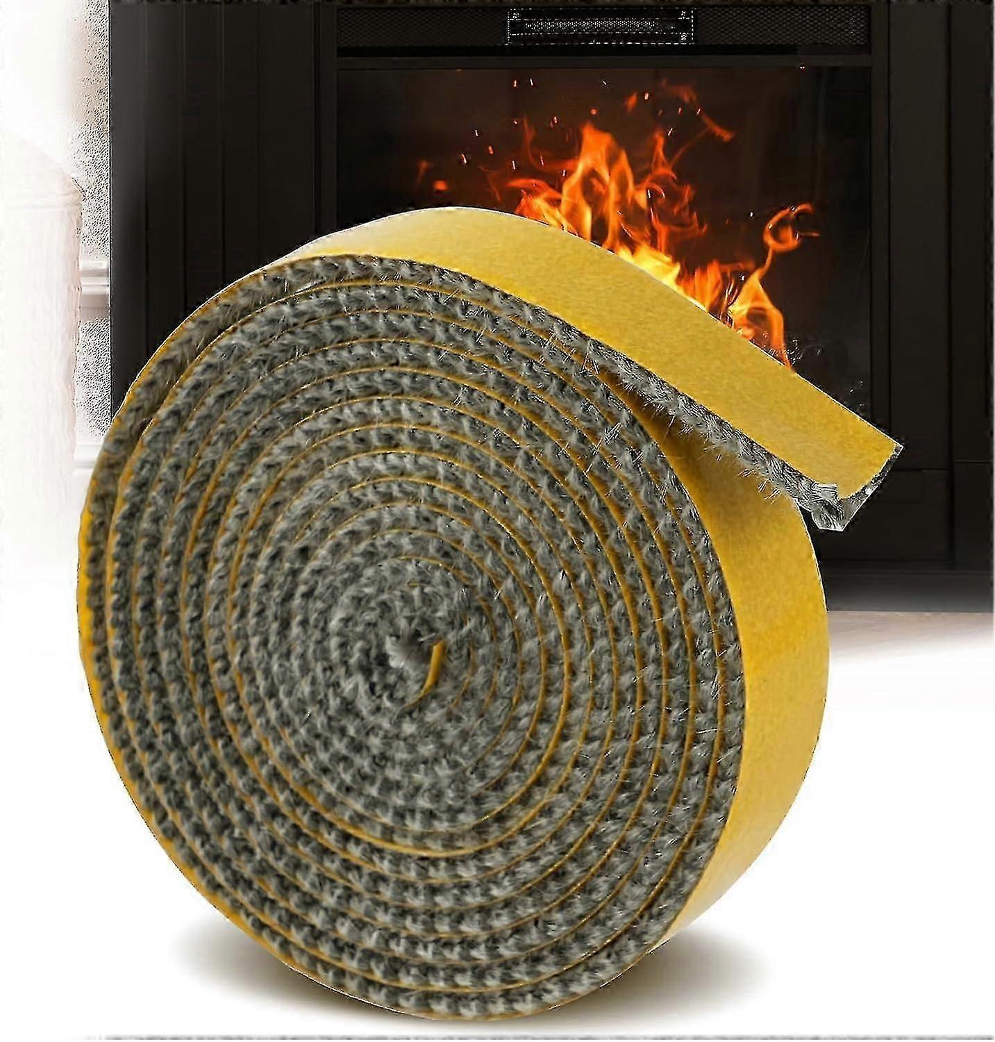 طوقا موقد الخشب ، طوقا موقد بيليه ، حبل محكم من الألياف الزجاجية ذاتية اللصق للموقد ، الموقد ، باب الفرن ، الغلايات ، مقاومة للحرارة