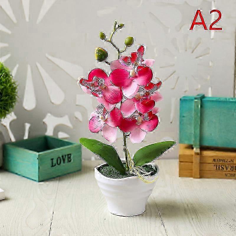 Artificial Butterfly Orchid Flower Plants In Pot Artificial Greenery Creative Ornaments Simulation Potted Plants Home Decor
