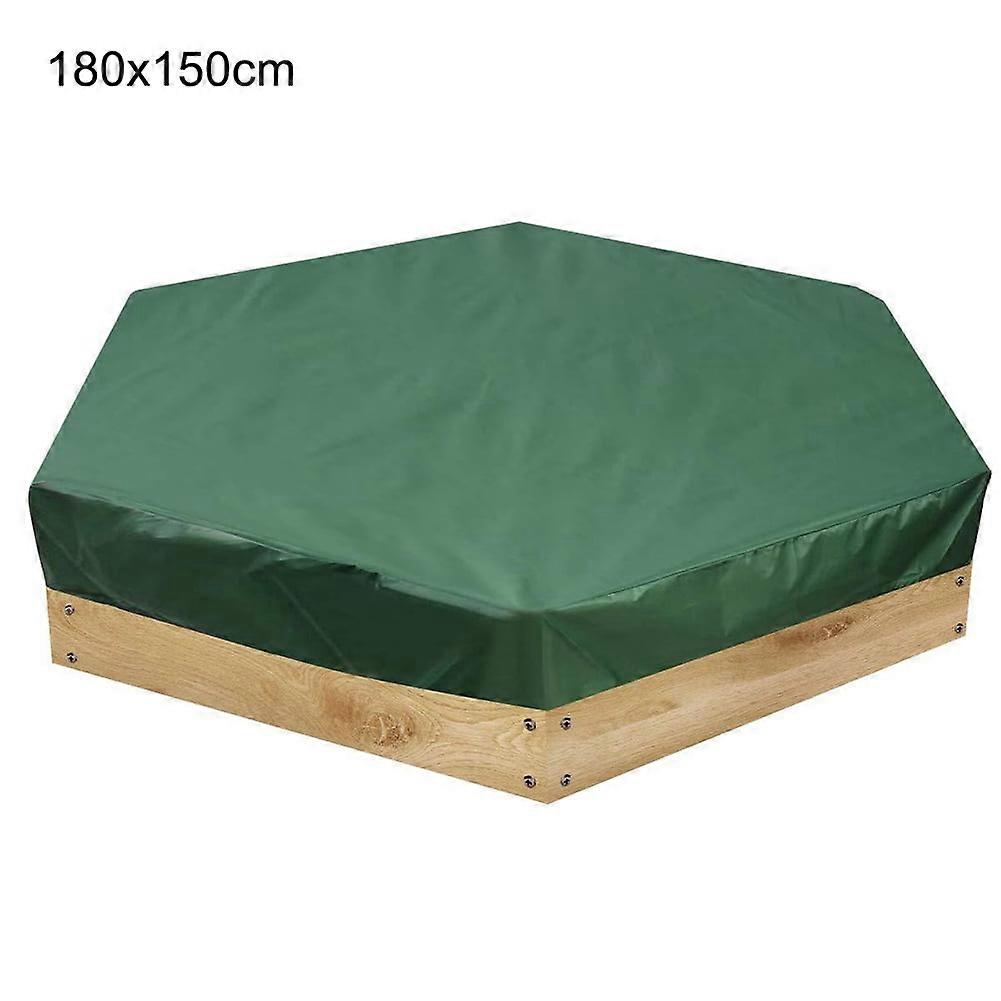 Octagon Sandbox Cover Green with Drawstring, 3 Sizes, Waterproof for Outdoor Garden, Compatible with Sandpit Table Pool, Toys for 3-6 Years