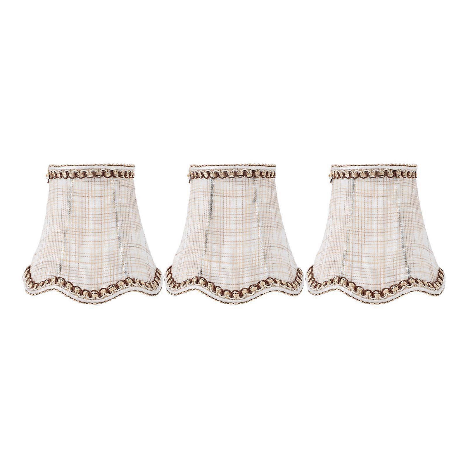 3pcs Lampshade Modern Minimalist Clip On Type Cloth Lamp Shade for E14 Bulb Candle Chandelier