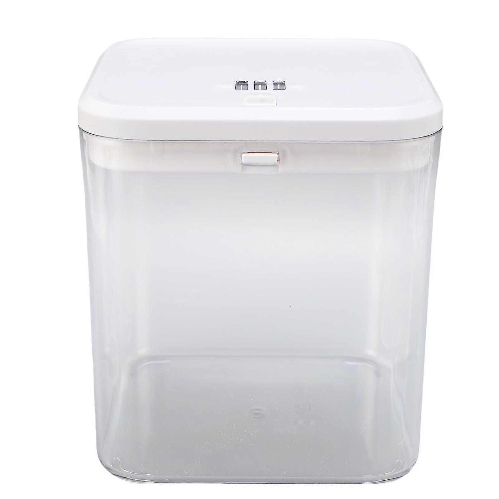 Medication Lock Box with Code Lockable Storage Box for Fridge Snacks Food Phone Lock Box for Home Dorms Office Clear