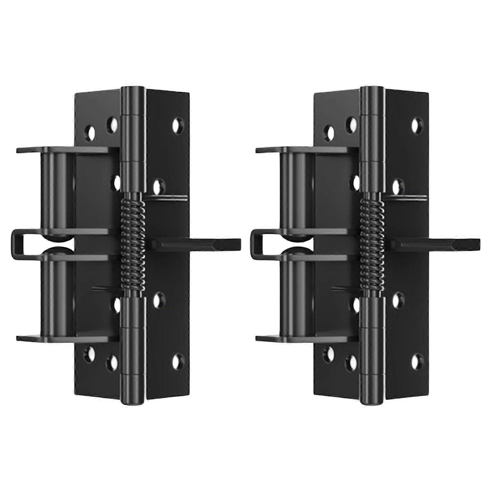 2Pcs Automatic Door Hinge Automatic Closing Hinge Wood Door Closers 90 Degree Positioning Hinge Buffer Rebound Device