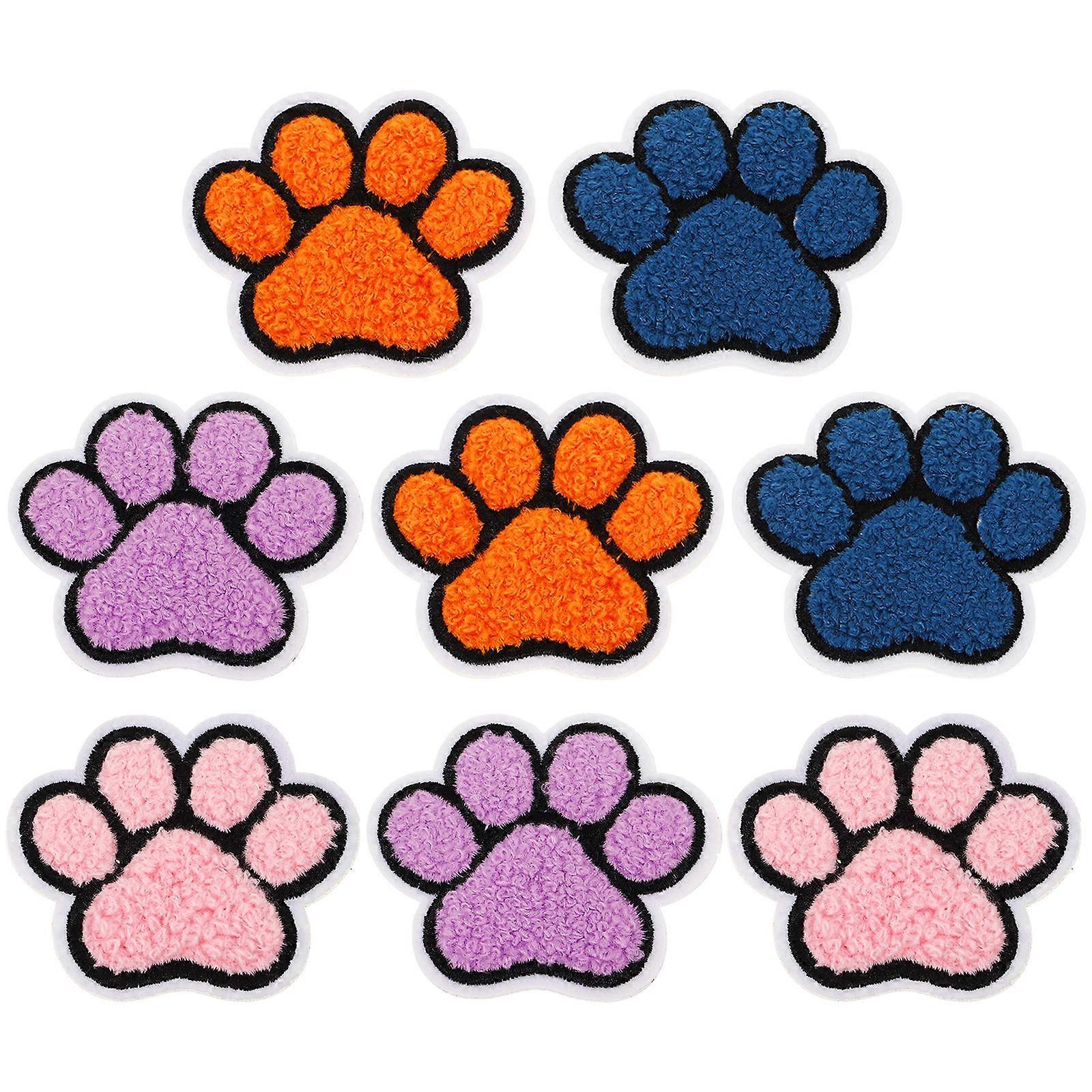 Decorative Paw Patches Compact Hat Patches for DIY Use 8Pcs Chenille
