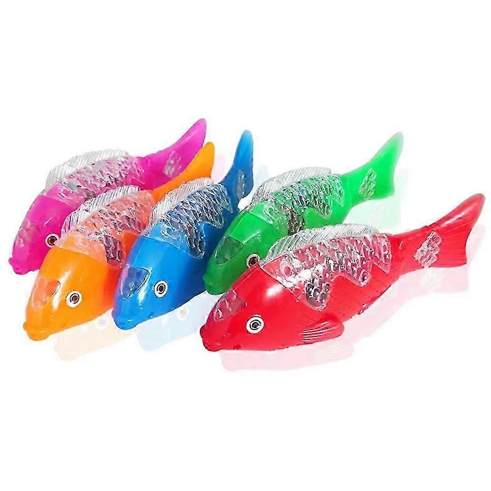 CNKOO 1 Piece Interactive Robotic Cat Toy in the Shape of a Swimming Fish (Random Color)[D]