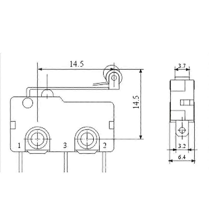 10pcs Kw11-3z 5a 250v  Micro Switch Microswitch 3 Feet Limit Switch With Wheels