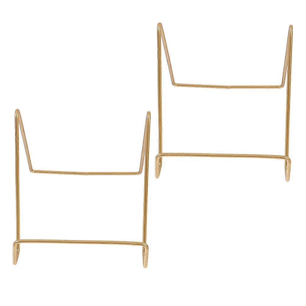 Metal Gold Plate Holder for Display 2Pcs Multi-Functional Picture Stand
