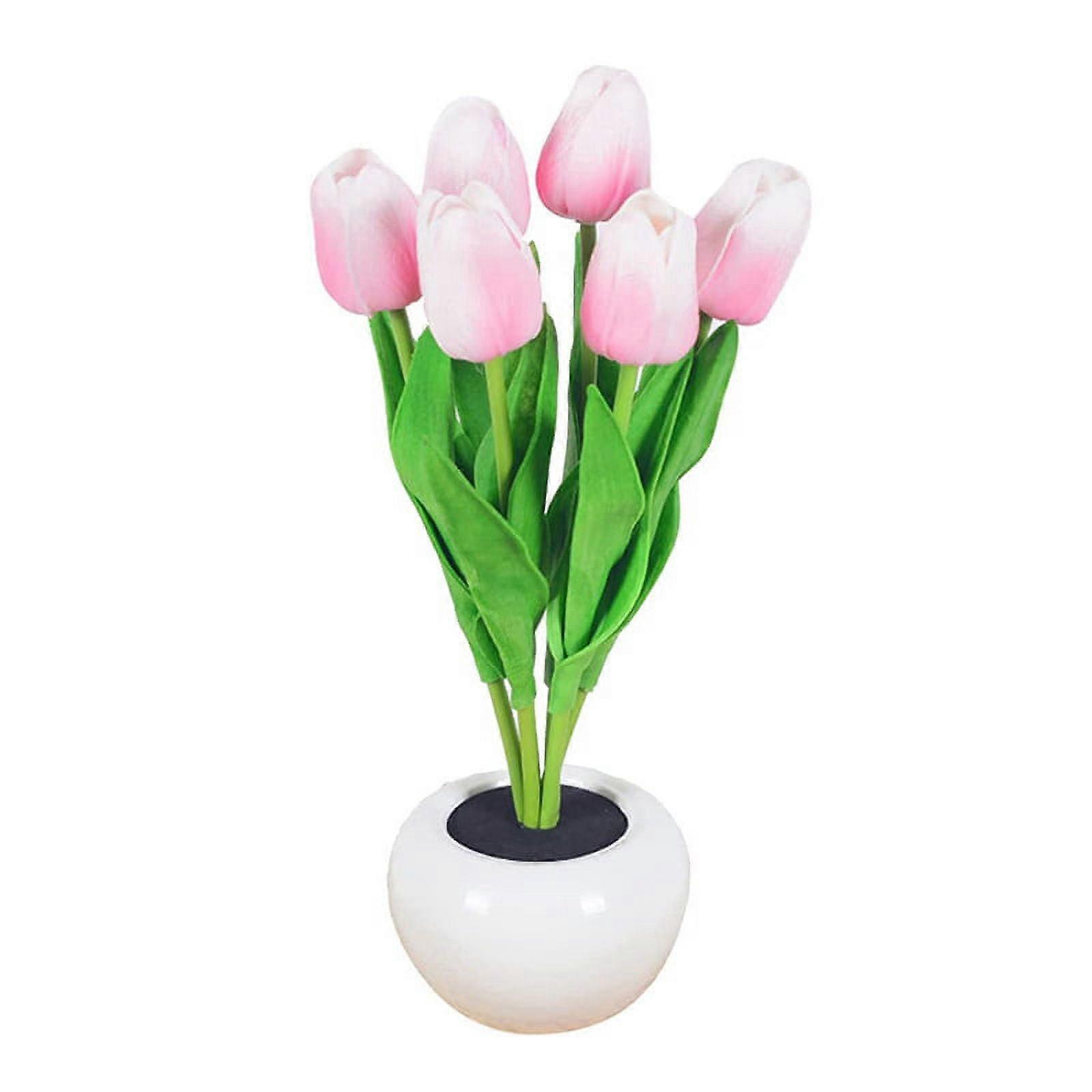 Lamp, New Table Lamp LED Simulation Night Light with Vase, Table Lamp Decoration Room,B