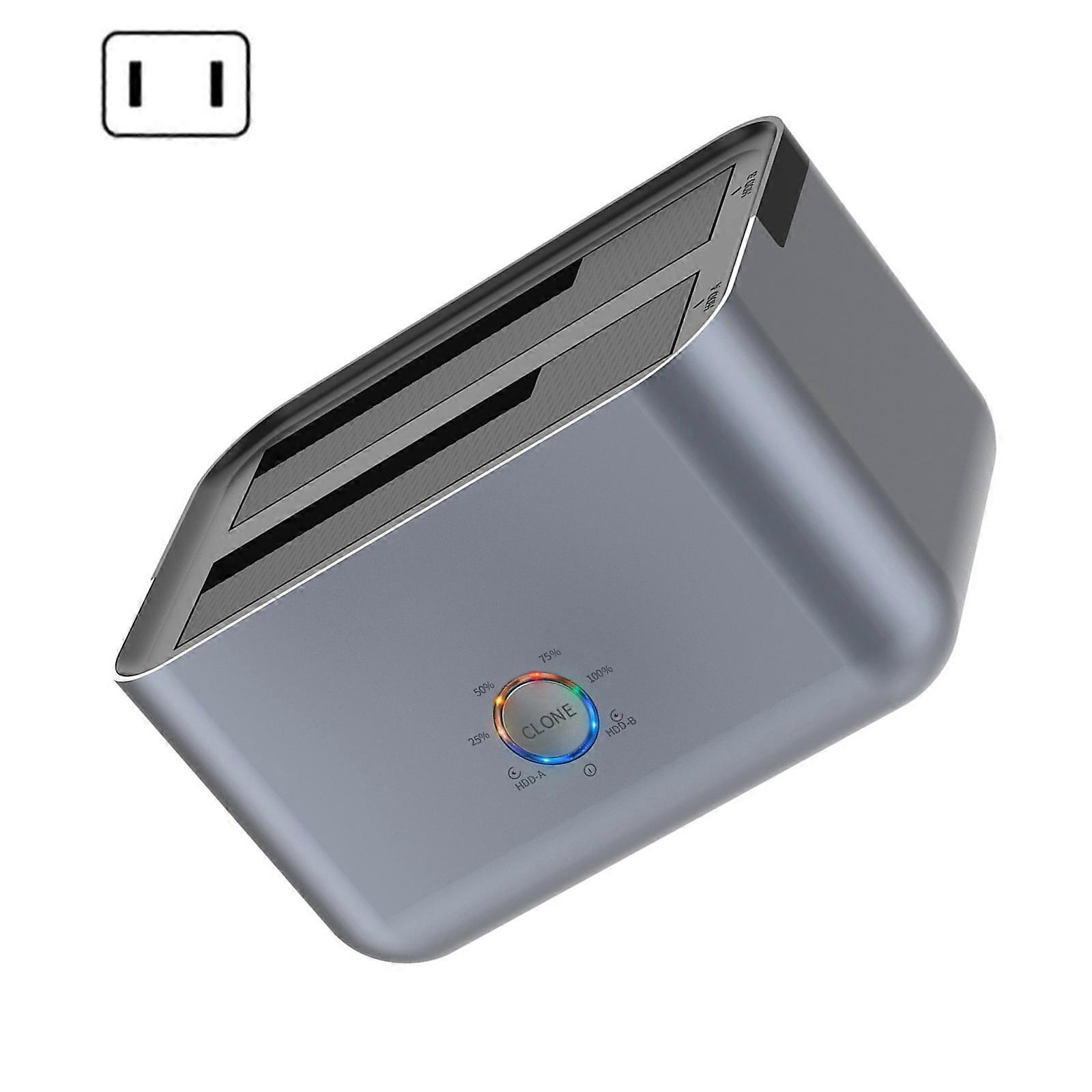 Plugs and Play 2Bay Hard Drive Docking Stations for 2.5/3.5InchSATA HDDs SSDs USB3.0 Type C with Multiple Protections Multicolor