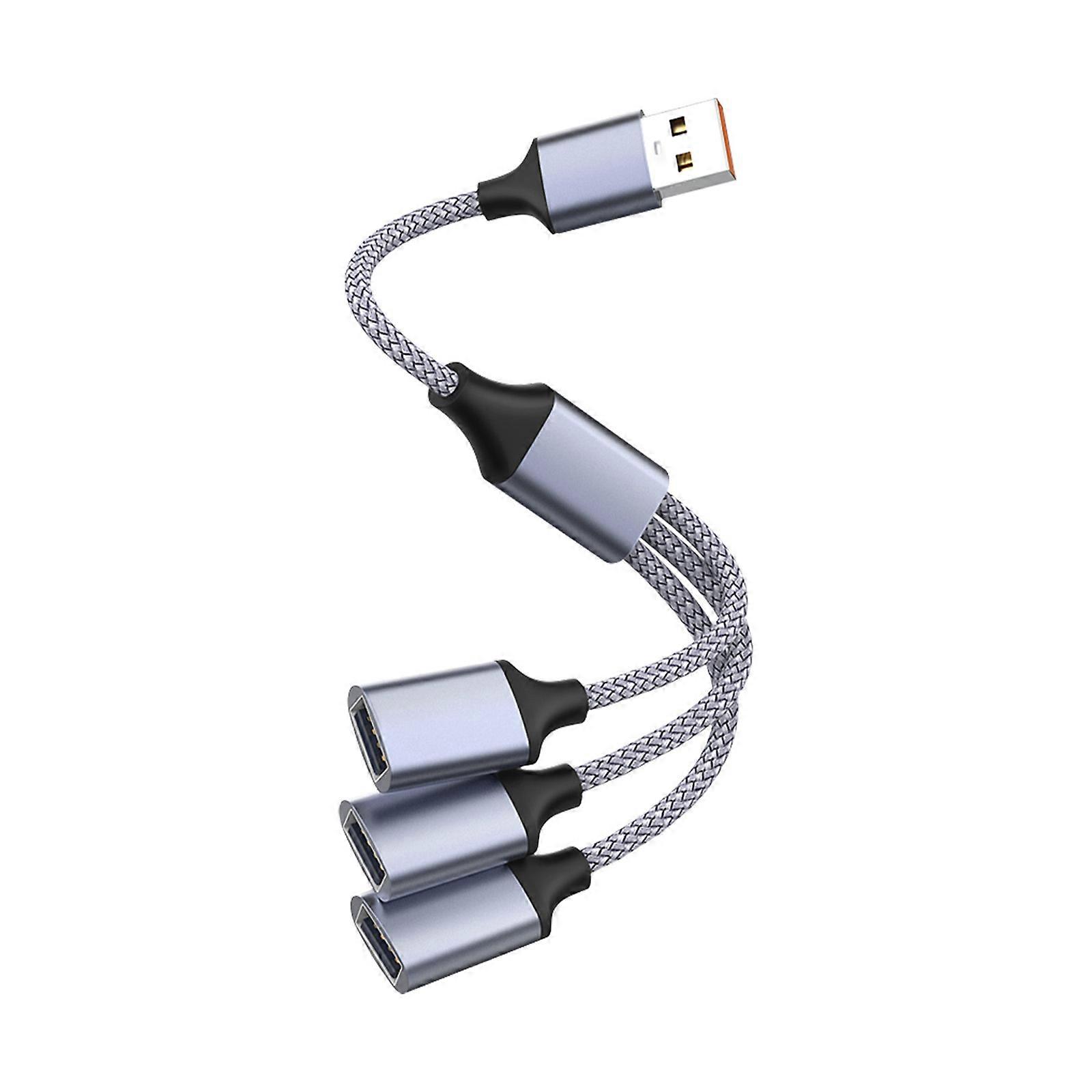 USB OTG Adapter with Power Supply 3 in 1 USB OTG Adapter USB to USB 2.0 Multifunction Splitter Extension Cable Multicolor