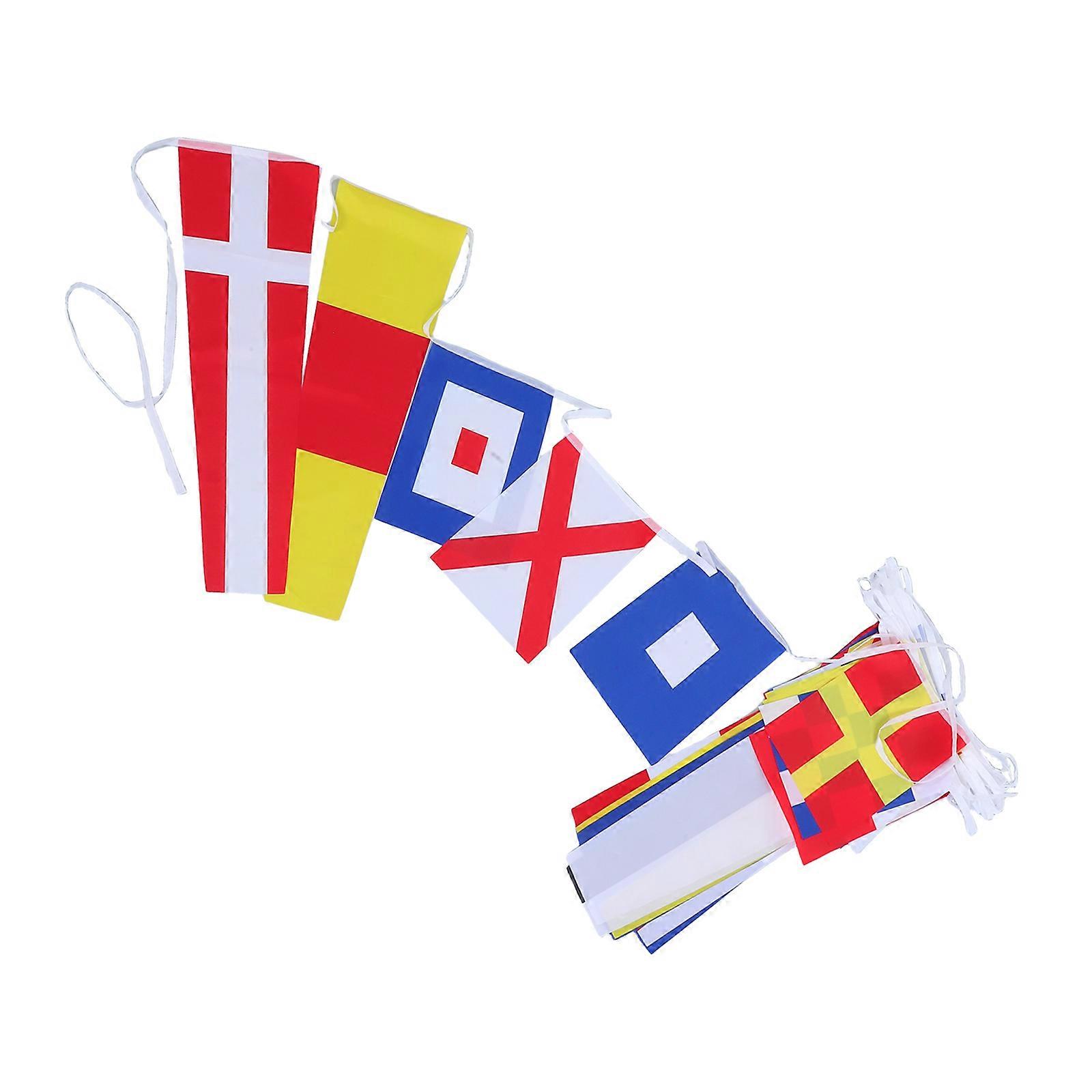 Nautical Signal Flags Marine Flags for 1 String Signal Flag Set