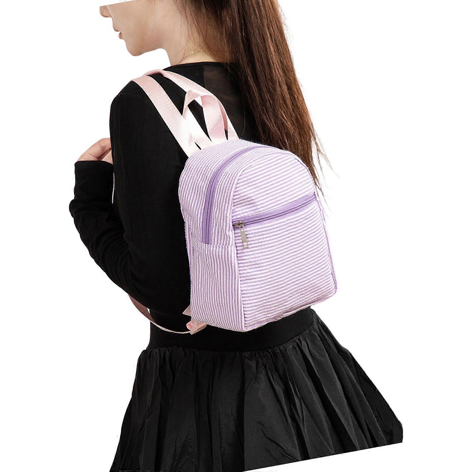 Water Resistant Travel Backpack Breathable Shoulder Strap Multifunctional Storage School Accessory  Purple