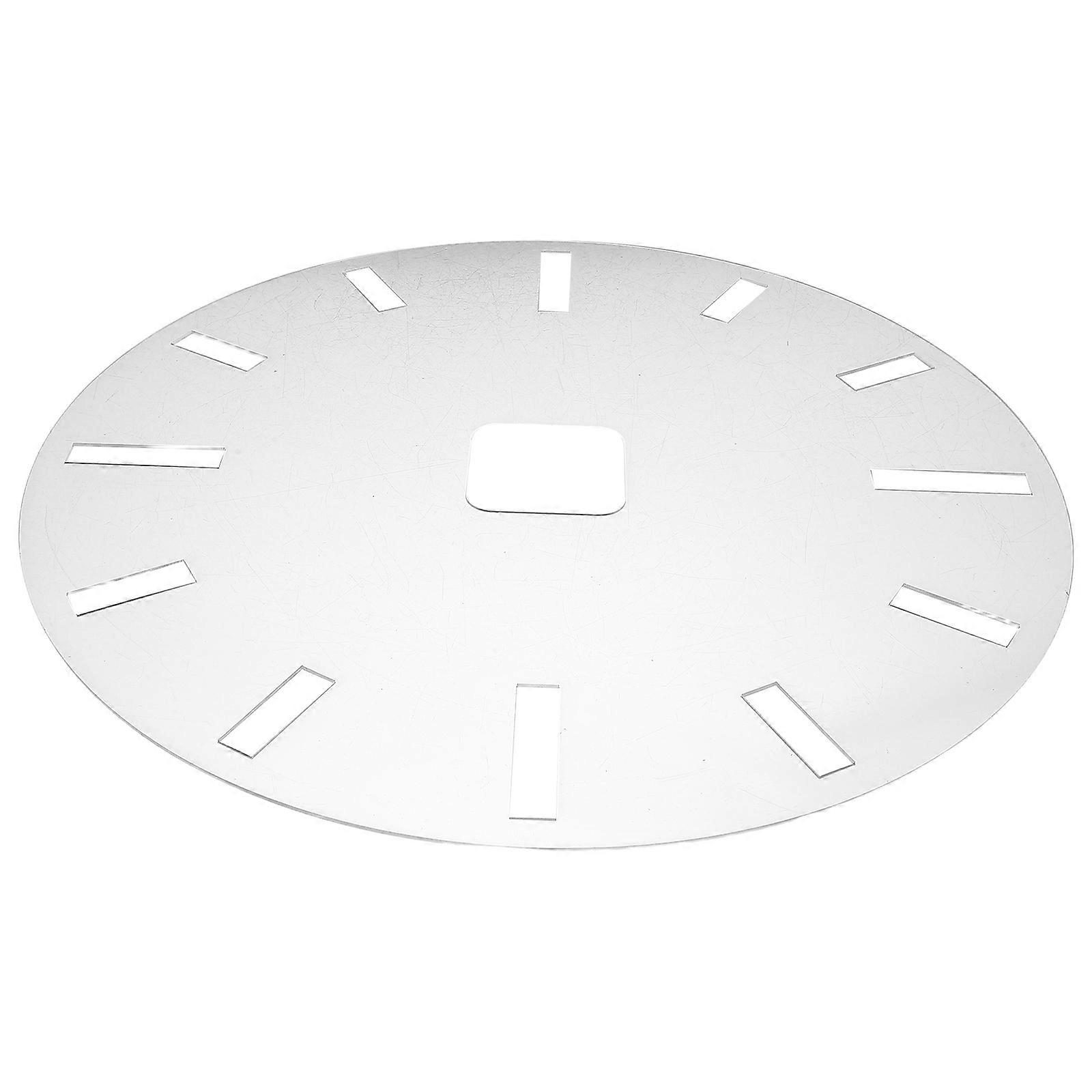 Acrylic Clock Template with Dial Markings for DIY Woodworking Projects