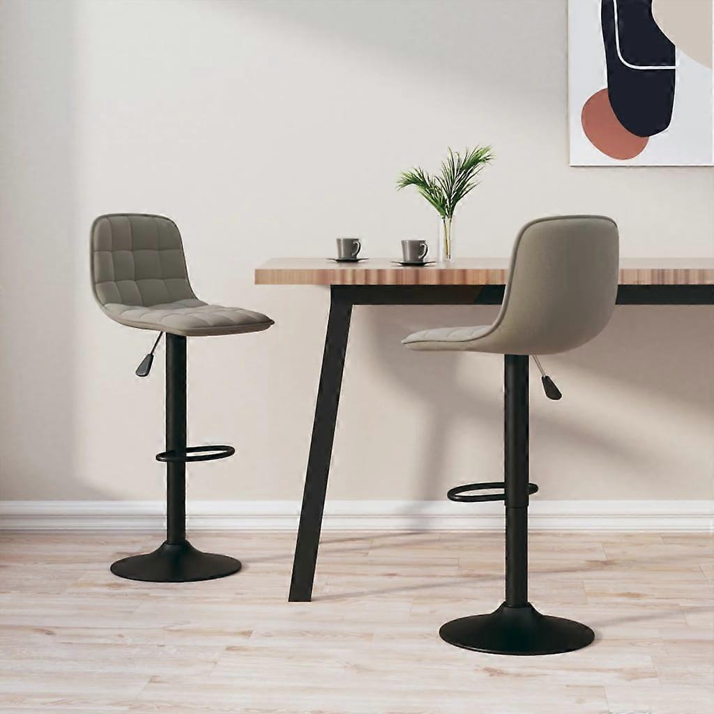 Barhocker 2 Stk. Hellgrau Samt, SKU: 333991