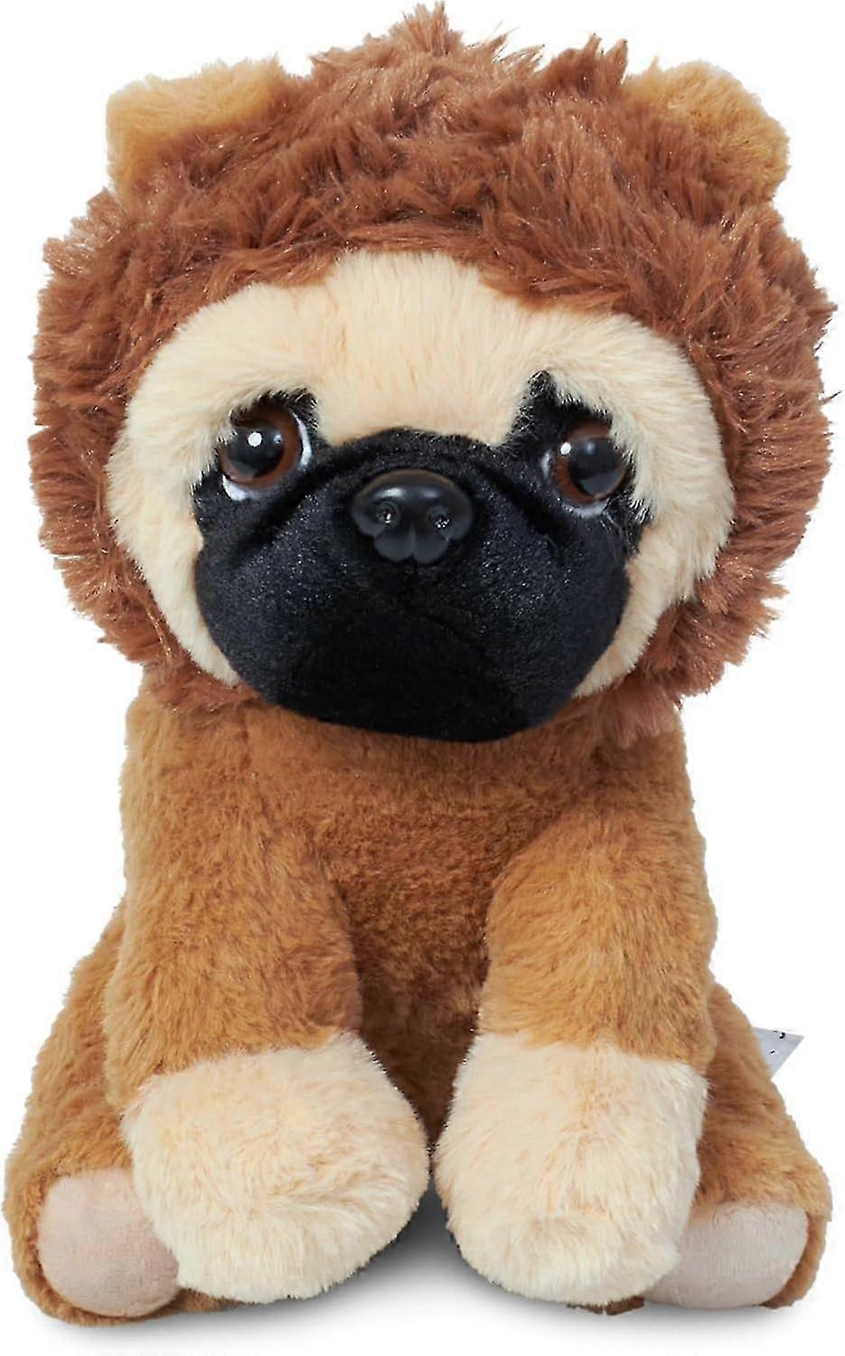 Children's Plush Toy for Snuggles - Realistic Pug Stuffed Animal with Soft Lion Features