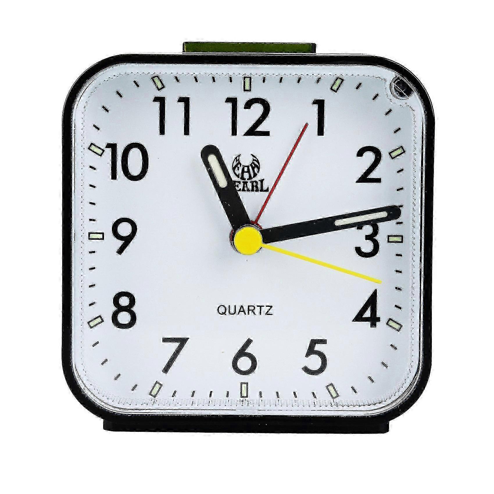 Non Ticking Table Alarm Clock - Clear Luminous Display